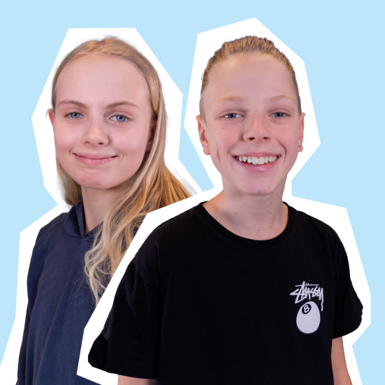 Billede af en dreng og en pige