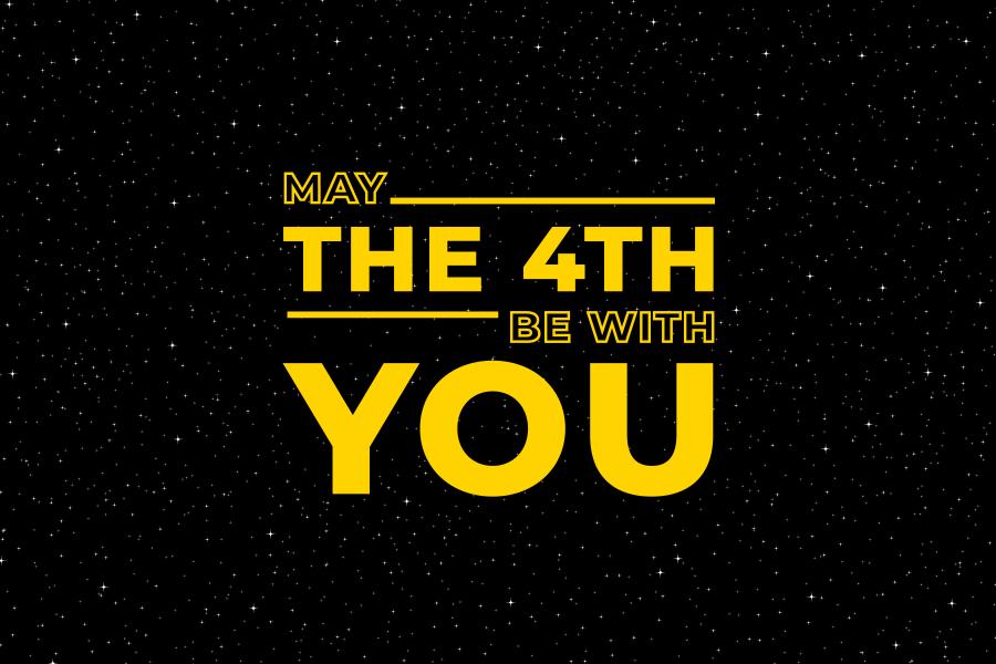 Billede med teksten "May the 4th be with you"